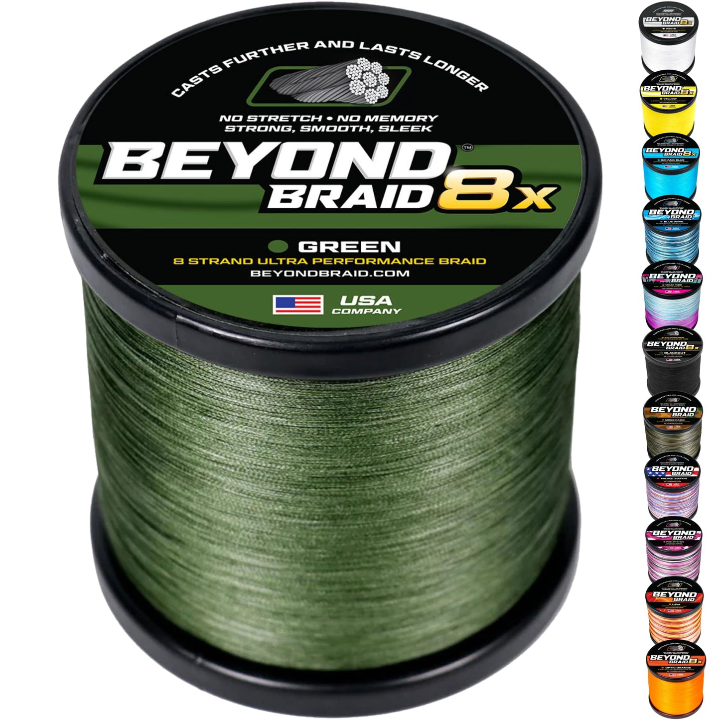 Beyond Braid Green 8X Strand 2000 Yards 100lb