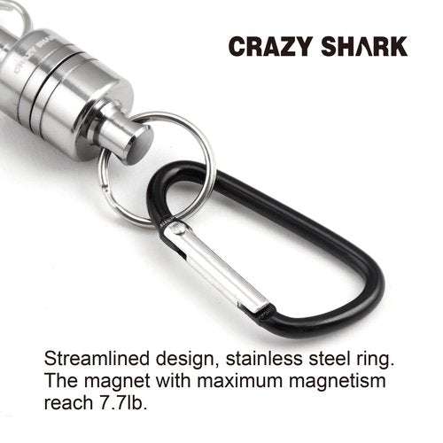 Magnetic Net Release Aluminum Shell for Fly Fishing (Gray)