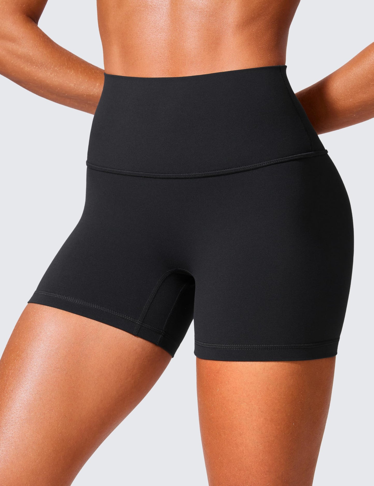 CRZ YOGA Secretsculpt Biker Shorts 4" Black Medium