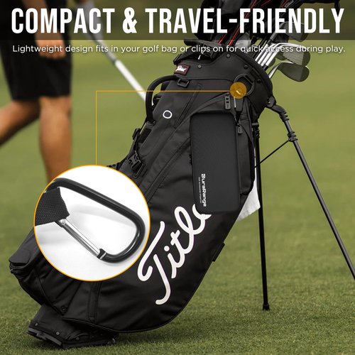DURARANGE Golf Glove Holder Case with Glove Shaper - Portable Golf Accessories Organizer for Men & Women - Large Capacity for Balls, Tees, Markers - Ideal Gift - Black