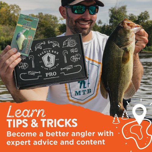 Catch Co Mystery Tackle Box PRO Bass Fishing Kit | Freshwater Largemouth and Smallmouth Bass Lures