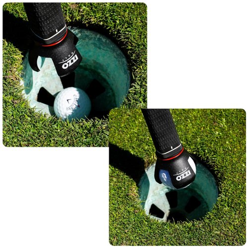 IZZO Golf Ball Grabber For End Of Putter, Screw-In 3-Prong Golf Ball Retriever For Putter