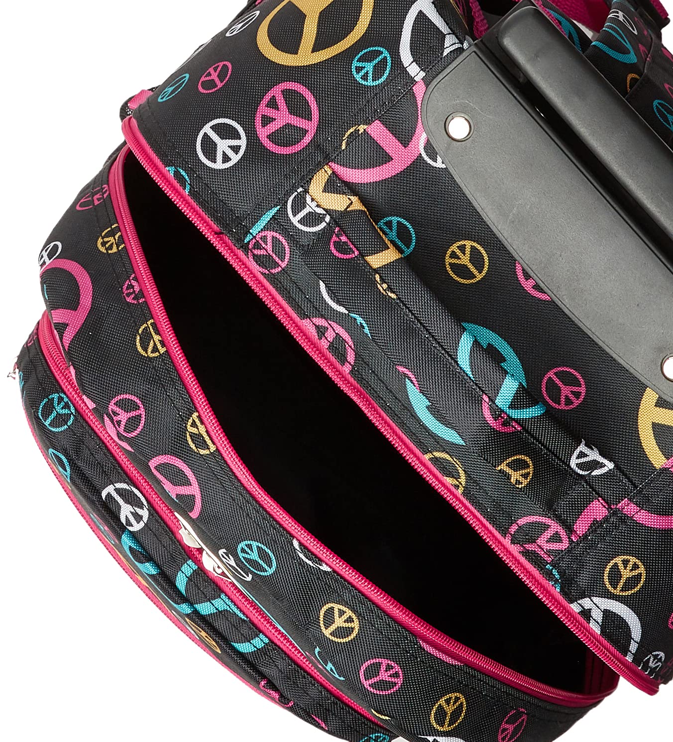 Rockland Double Handle 17" Rolling Backpack, Peace