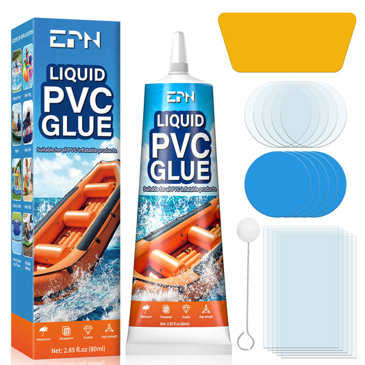 EPN Air Mattress Patch Kit, Waterproof Vinyl Pool Liner Repair Kit, 80 mL