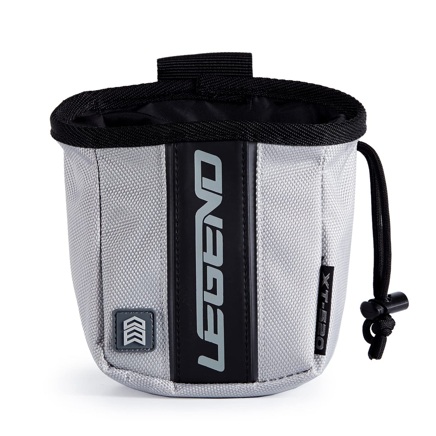 LEGEND XT520 Quick Release Pouch & Finger Tab Bag - Interior Divider for Better Organization & Storage of Release Aids - Attaches to Standard 2" Belt - Quick Drawstring Closure (Grey)