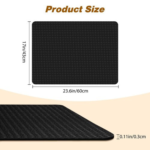 Roylvan Workout Mat for Elliptical Exercise Machine, 23.6" × 17" Non Slip Mat for Pedal Exerciser, Ellipse Leg Exerciser, Silicone Exercise Mats for Floor, Enhanced Stability and Safety
