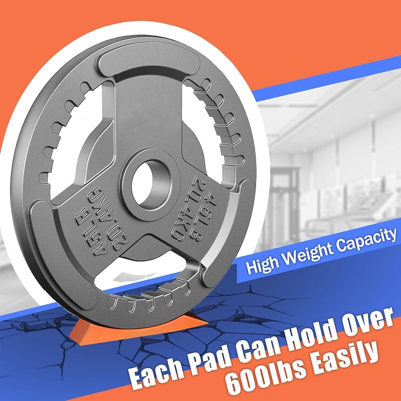Deadlift Jack Alternative (1 Pair) Orange - Easy Weight Plate Loading for Deadlift & Powerlifting