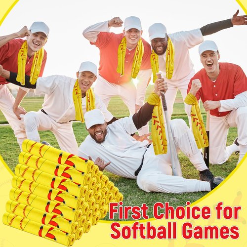 30Pcs Softball Cooling Towels for Neck and Face 40 x 12 Inch Softball Sports Team Gifts Workout Ice Towel for Gym Sweat Microfiber Breathable Chilly Bulk Neck Wraps for Athletes Camping Travel Outdoor