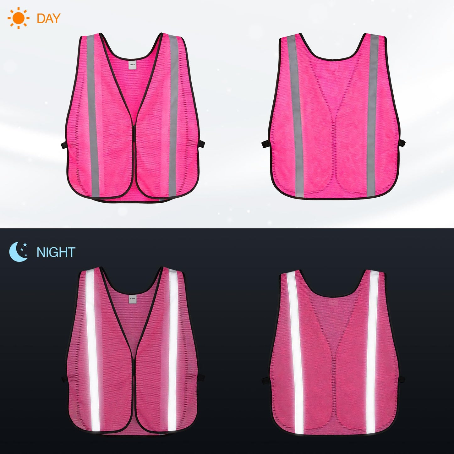 KAYGO Reflective High Vis Safety Vest Mesh for Men and Women KG0008