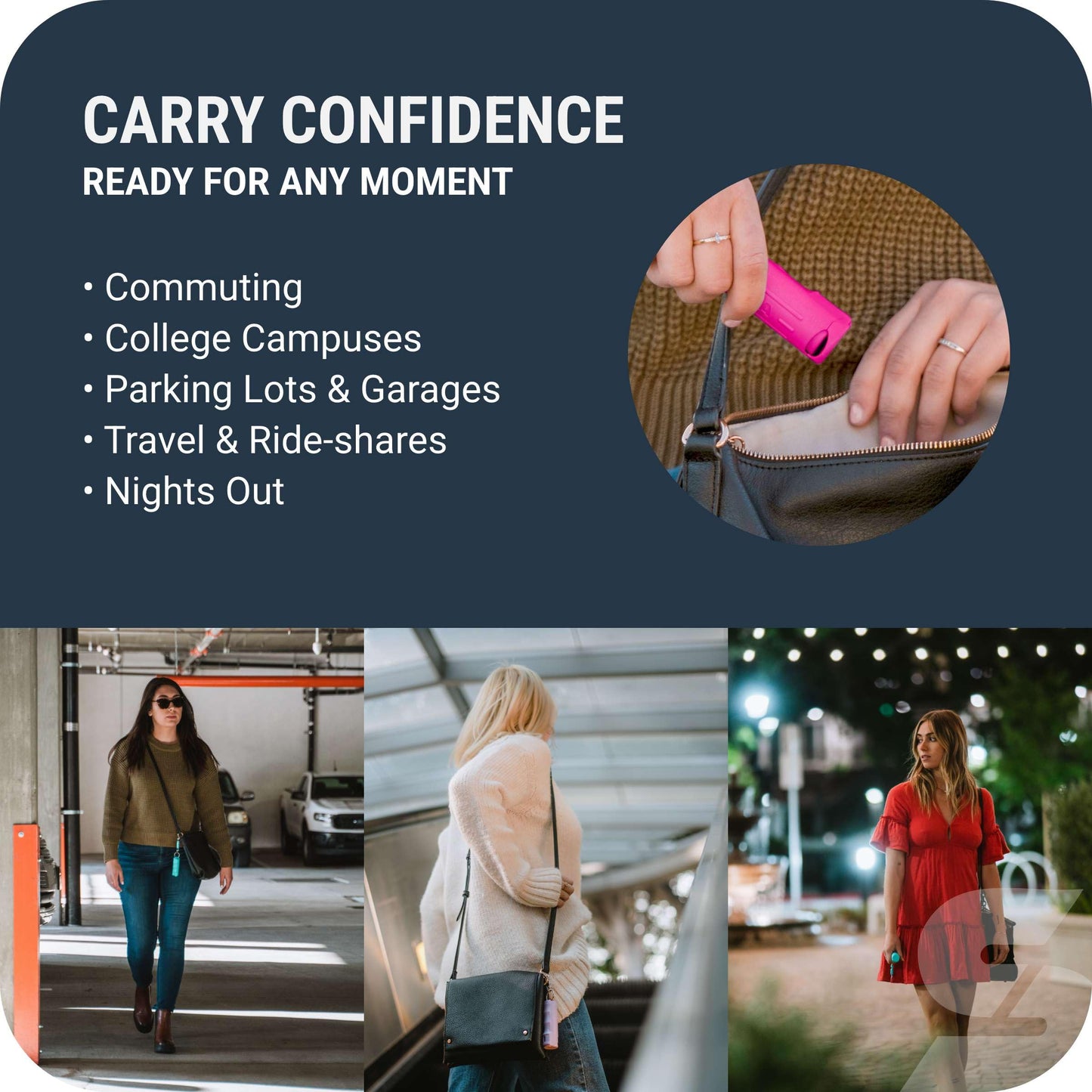 SABRE Pepper Gel Spray with Fast Flip Top Safety & Snap‑Clip Keychain for Self Defense - Max Strength with UV Dye, Finger Grip, Reduces Wind Blowback,10-Sec Spray,14ft Range, Made in USA, 0.54 fl oz
