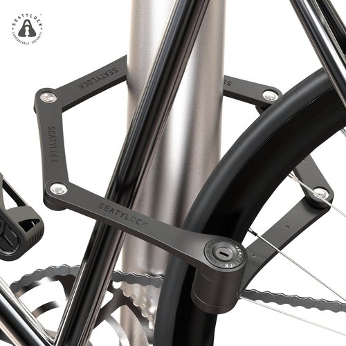 Seatylock FoldyLock Compact Folding Bike Lock - Award Winning Patented Lightweight High Security Bicycle Lock - Heavy Duty Anti Theft Smart Secure Guard with Keys & Case for Bikes or Scooters