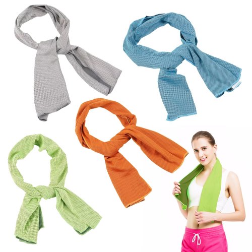 PKRFCJ Cooling Neck Wraps,4 Pack Cooling Towels For Neck And Face Cooling Towel For Hot Weather Cooling Neck Wrap Towel Cooling Rags For Neck Neck Cooling Scarf Long Lasting Cool.