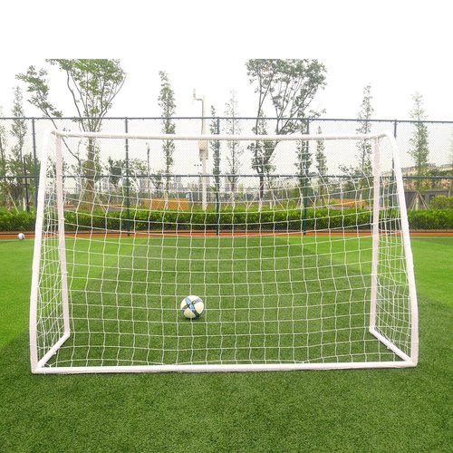 Portable Soccer Goal, 8 Feet, PVC Frame with Net, White