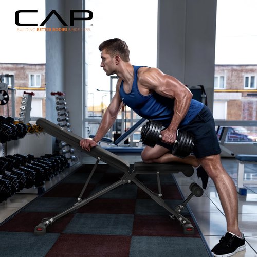 CAP Barbell Foldable Adjustable Weight Bench ??Durable, Space-Saving, and Fully Adjustable for the Ultimate Home Gym Performance