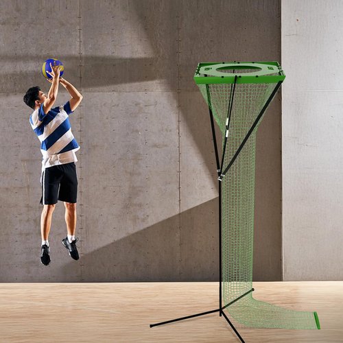Volleyball Setter Trainer Net, 3x3 Ft Adjustable Height & Angle, Perfect for Indoor & Outdoor Targeted Volleyball Training Equipment, Enhances Setting, Spiking & Serving Skills, Includes Target Cloth
