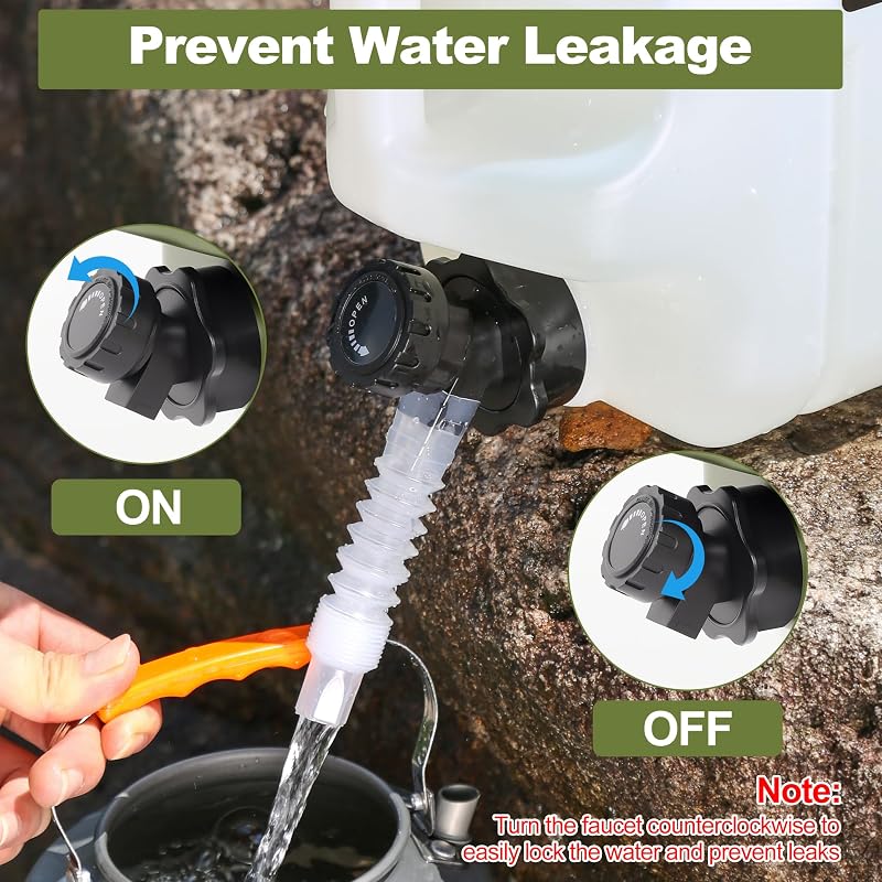3 Gallon BPA-Free Water Jug with Leak-Proof Lid for Camping - Portable White
