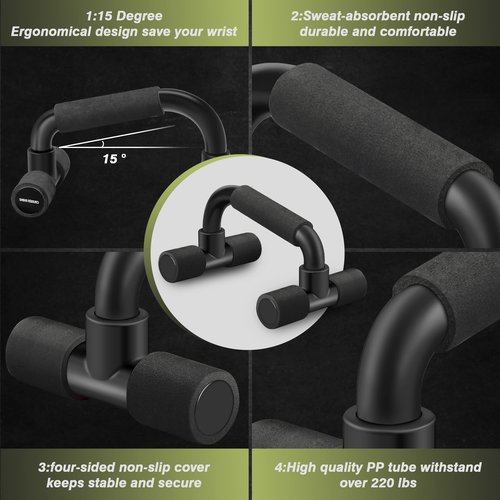 Push Up Bars, Calisthenics Equipment Push Up Handles for Floor, Perfect Push Up Bar, Pushup Bars with Non-slip Sturdy Structure Handle, Fitness Bars for Home & Workout