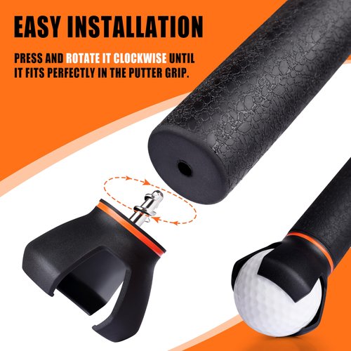 BIRDIEBLAST 3-Prong Golf Ball Grabber for End of Putter, 5PCS Premium Golf Ball Retriever for Putter,Golf Ball Picker Upper for Quick Installation (3)