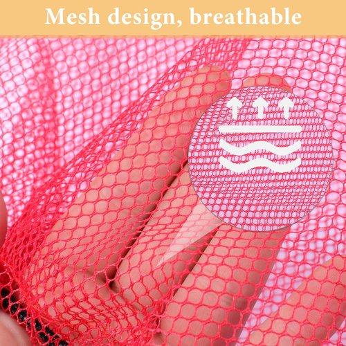 6 Pcs Mesh-Bags Drawstring 16x14 Inch Mini Nylon Net Bags with Drawstrings Mesh Laundry-Bag for Gym, Balls, Beach, Laundry (Multicolor)