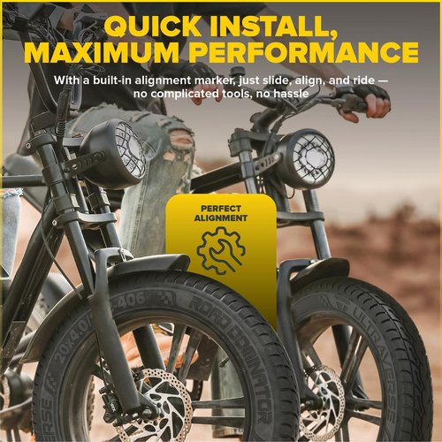 ULTRAVERSE 20x4 E-Bike Fat Tire - Robust, High-Performance 20inch Fat Tyre for MTB and Ebikes, Durable All-Terrain Directional Tread, Superior Density for Street & Trail Adventures-2 Unit