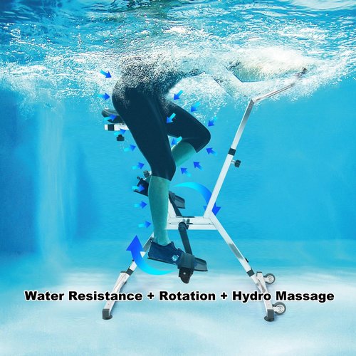 Swimming Pool Aquatic Bike - Fitness Underwater Bicycles for Exercise, 316L Stainless Steel, Adjustable Resistances, With PU Seat & PE Pedal, Ideal for Fitness Centers, Resorts, Home Gyms & Clubs