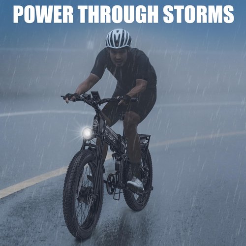 TT-EBIKE 5000W Dual Motor Folding Electric Bike Adults 42MPH with 60V 30AH Battery, 26x4 Fat Tire All Terrain Ebikes, Full Suspension E Bike, SHM 7-Speed Gear Electric Bicycle（63V）
