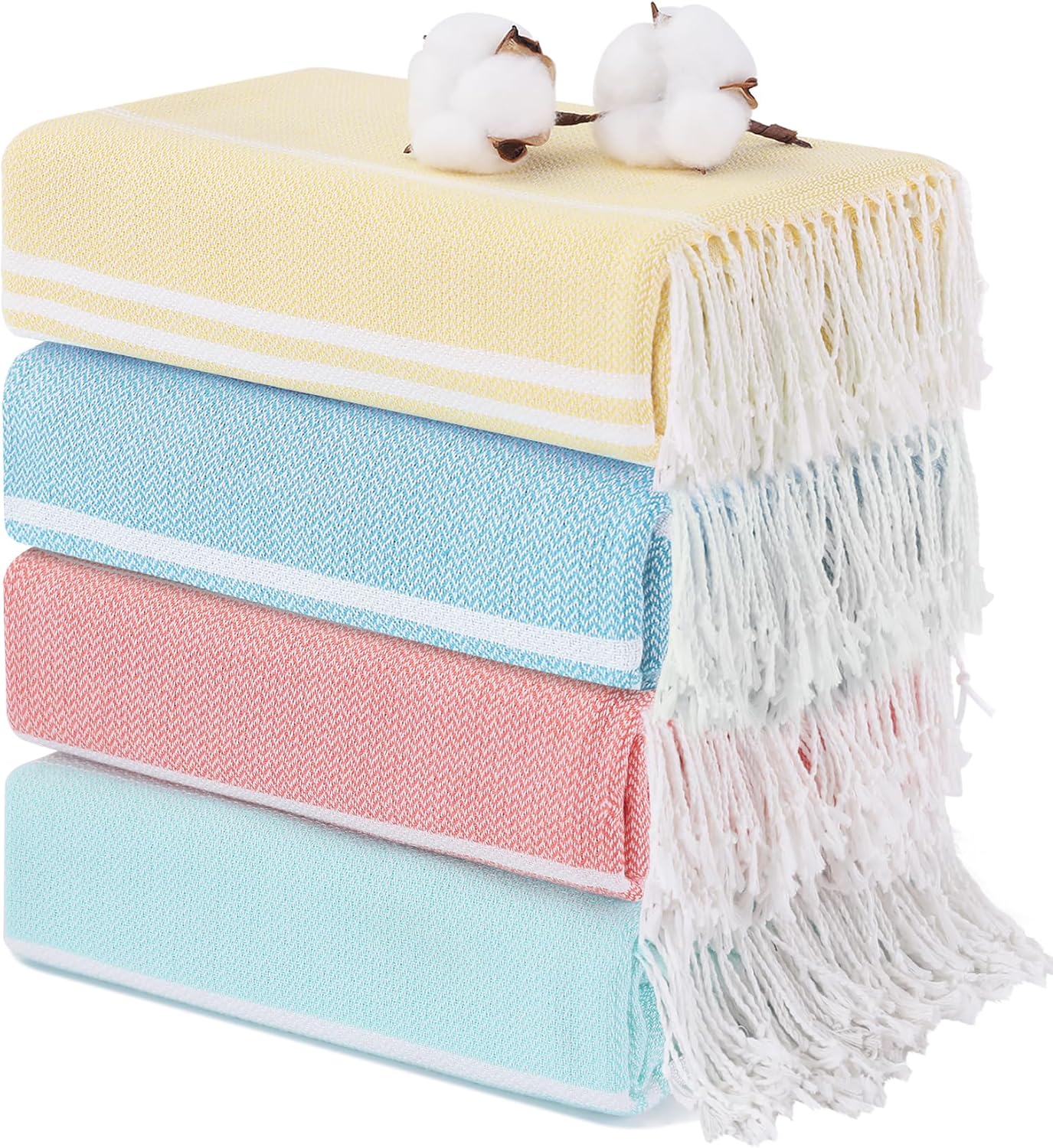 2 Packs Turkish Beach Towels Quick Dry Sand Free Oversized Bath Pool Swim Towel Extra Large XL Big Blanket Adult Travel Essentials Cruise Accessories Must Haves Clearance Vacation Stuff
