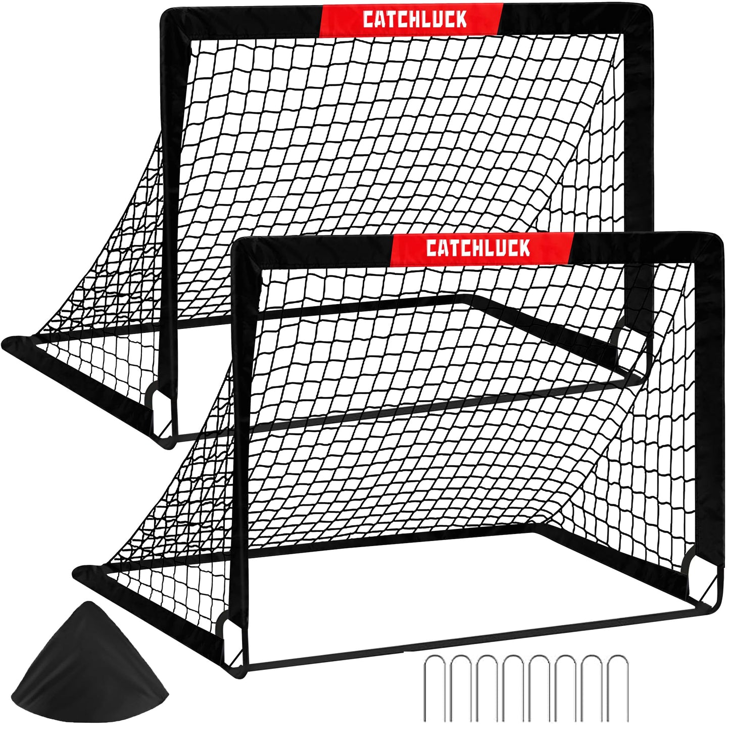 JY Design Pop Up Soccer Goal, Portable Soccer Net for Backyard Soccer Goal Post 3X4ft Target for Indoor Outdoor, Turquoise-100x80x80