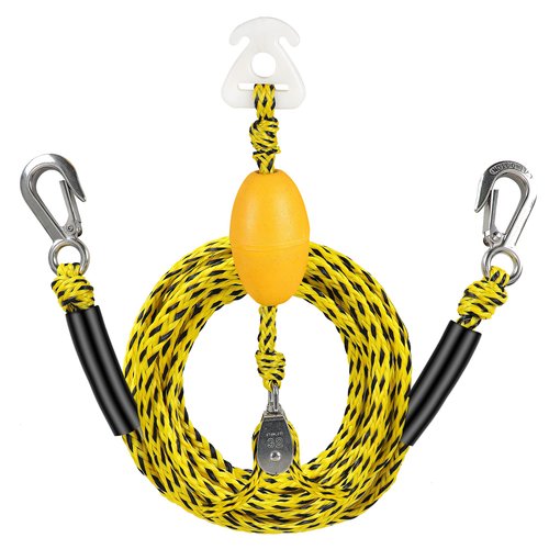 Watersports Heavy Duty Tow Harness with D Rings,Boat Tow Harness for Towing Towable Tube, Water Ski, Wakeboard (Yellow Black (18 feet=8.5'+8.5"+1))