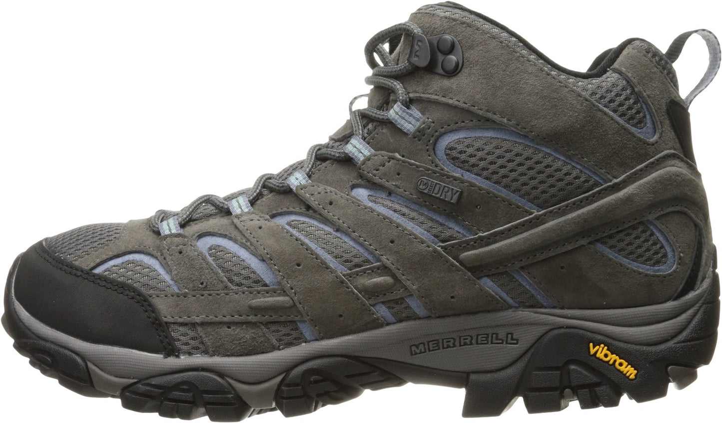 Merrell Women's Moab 2 Mid Waterproof Hiking Boot, Granite, 8 M US