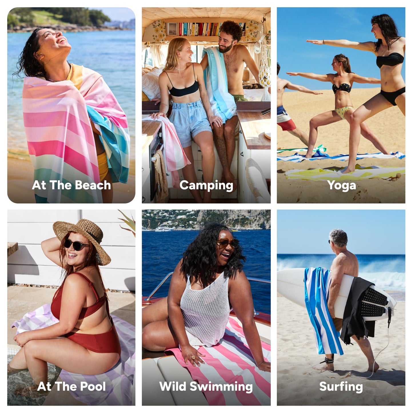 Dock & Bay Kid's Towel - for Beach Use - Quick Dry, Sand Free - Compact, Lightweight - 100% Recycled - Includes Bag - Coastal Candy, Large (160x90cm, 63x35)