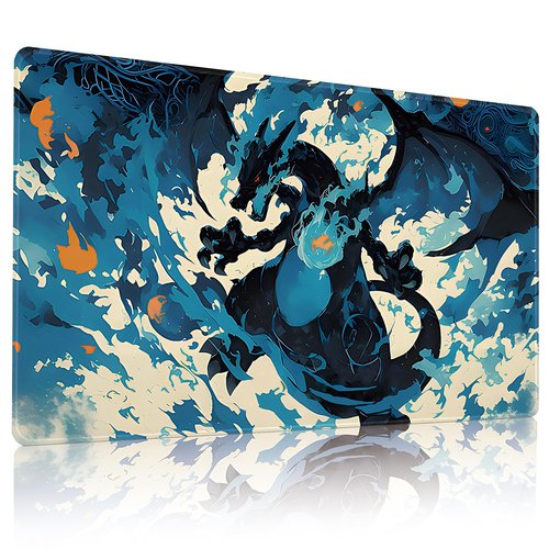 New Playmat MTG Board Game Size 24x14 inches Play Mat for TCG CCG Big Table Mats No Zones and Free Storage Bags (C1)