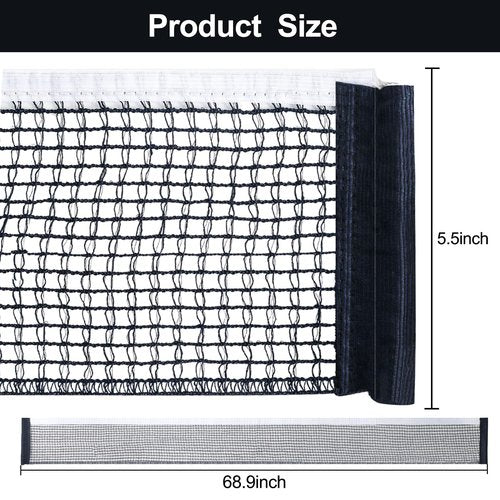 Runhike Ping Pong Net Compatible with Stiga, Durable Stable Table Tennis Net Compatible with Stiga, Stable for Intense Table Tennis Matches with Chian Tension,Navy,2PCS