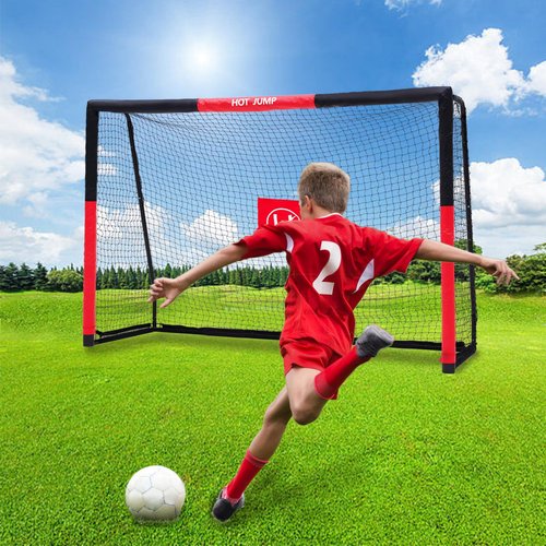 Soccer Goals for Backyard,10x6.5ft Metal Soccer Goal, Outdoor Kids Soccer Goal for All Ages,Soccer net with Zipper Design, Easy Assemble, Weatherproof Foam Padded Goal Post