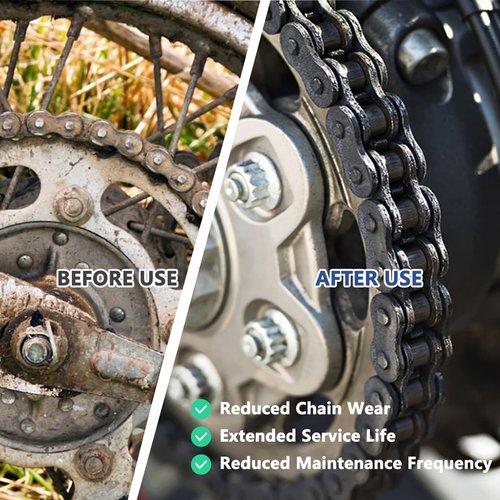 GIDIBII Universal Motorcycle Chain Cleaning Tool Chain Lube Brush Kit,Rust Prevention and Noise Reduction for Mountain Bikes,Red