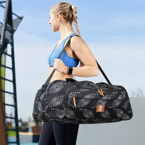 WARRIOR2 Yoga Mat Bag, 8-Pocket Gym Bag Fits Thick Mats & Blocks, Wet Pocket & Air Vent | Large Bag With Mat Holder for Women, Men | Duffle, Tote