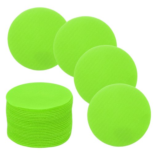 uxcell 30 Pcs Carpet Spot Markers, 4 Inch Non-Slip Rubber Agility Markers for Classroom Carpet, Circles Spots Dots for Football, Basketball Training Markers, Green