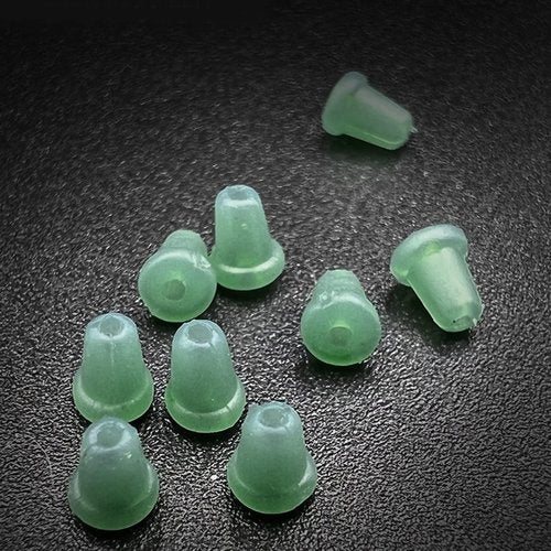 JUUNthy 50Pcs Carp Fishing Hook Stoppers Rubber Shank Beads Accessories Holder Rig Stop Hookbeads Carp Fishing Terminals Tackle