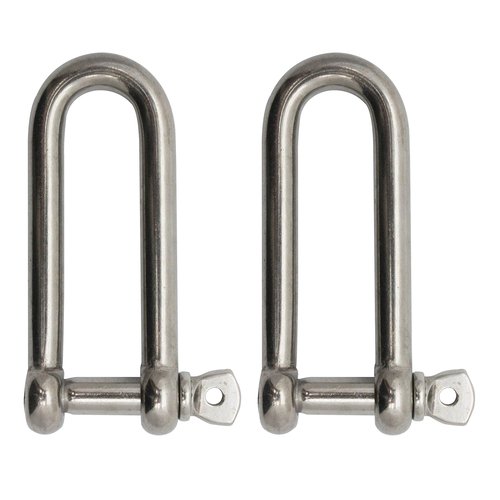 Extreme Max 3006.8207.2 BoatTector Stainless Steel Long D Shackle - 3/8", 2-Pack