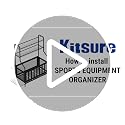 Kitsure Sports Equipment Organizer with Wheels - Black, 40"D x 16.7"W x 45.6"H Garage Ball Storage Rack
