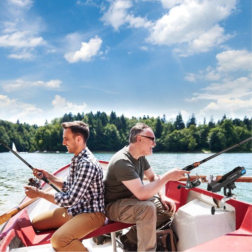 PLUSINNO Fishing Boat Rods Holder with Large Clamp Opening 360 Degree Adjustable Fishing Rod Racks Folding Holder (2 Pack)