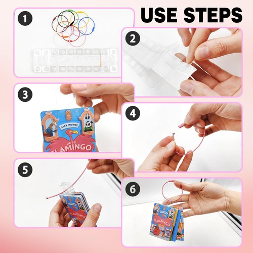 xcivi Card Holder for Yoto Audio Player, Designed for Yoto Cards Rings and Tabs 260PCS Self Adhesive Tabs with 10 Loops, Kids Travel Carrier of Yoto Card Accessories