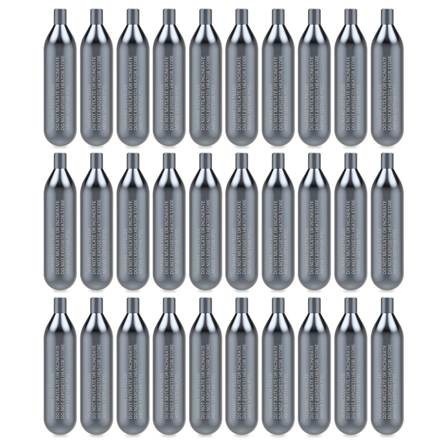 30 Pack 16 Gram Unthreaded CO2 Cartridges for Gallo Drain Gun HVAC Drain Line Cleaner Tool,CO2 Drains Gun Cartridges