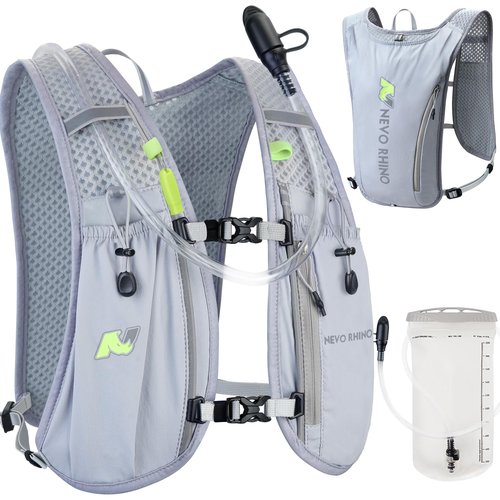 N NEVO RHINO Running Vest,Hydration Vest 5L with 1.5L Water Bladder,Lightweight Hydration Pack Water Backpack for Hiking Race