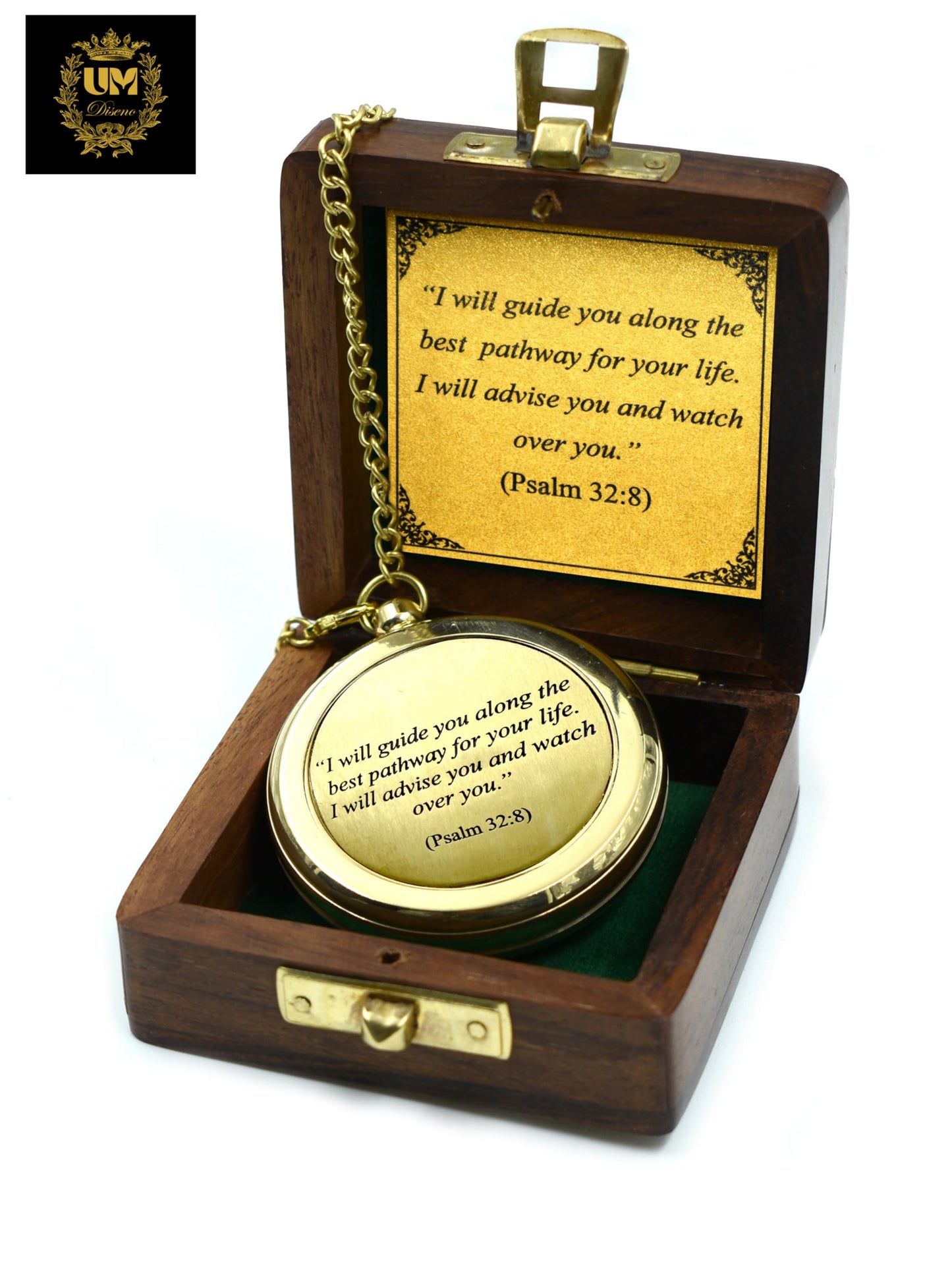 I Will Guide (Psalm 32:8) Communion & Confirmation Gift for Teenage Boys | Sentimental & Inspirational Present | Baptism Religious Gifts for Men, Christian, Catholic, Graduation.