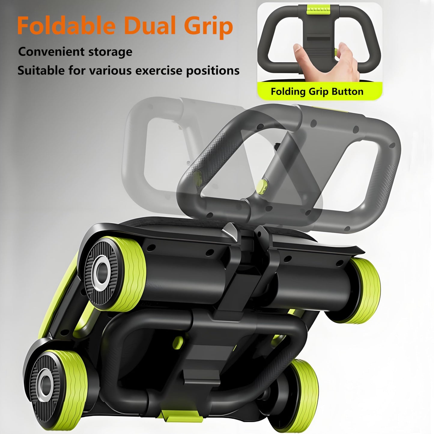 IRISFLY New 4-Wheel Abdominal Roller,Upgraded High-Performance Ab Roller Wheel,Automatic Rebound Ab Roller Board, Strengthen Core & Abs, Ab Machine Perfect for Home Workout