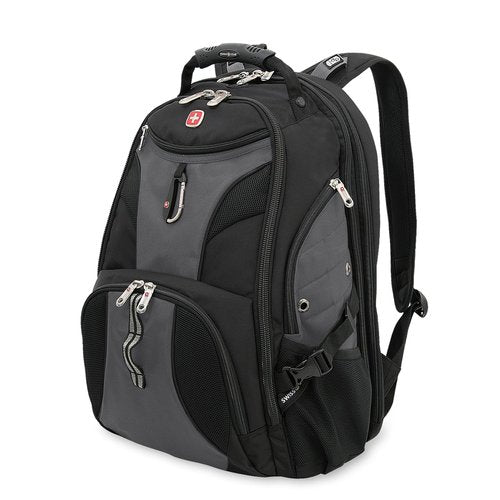 SwissGear 1900 Scansmart TSA 17 Laptop Backpack, Grey/Black, 19-Inch