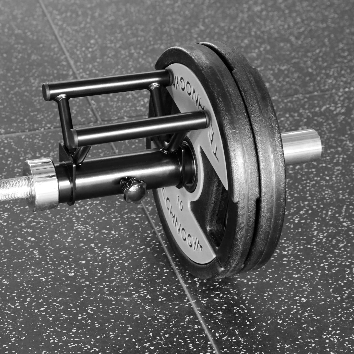 BRTGYM Landmine Handle T Bar Row Attachment for 2" Olympic Barbell, Solid Steel Black Powder-Coated, Ideal for Back Training