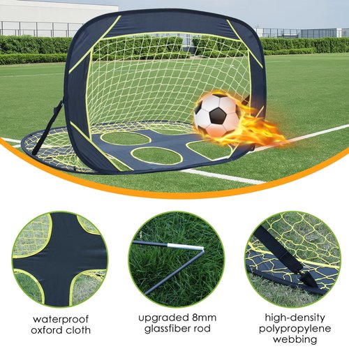 Soccer Net for Kids Portable Pop Up Soccer Goals with Carrying Bag Foldable Soccer Target Net Indoor Outdoor Backyard Practice