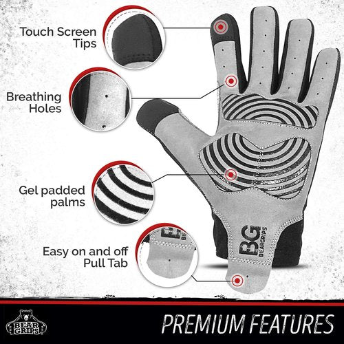 Bear Grips Weight Lifting Gloves | Half & Full Finger Gym Gloves for Men & Women